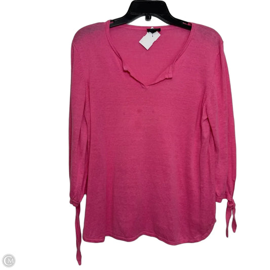 Top Long Sleeve By Talbots In Pink, Size: L