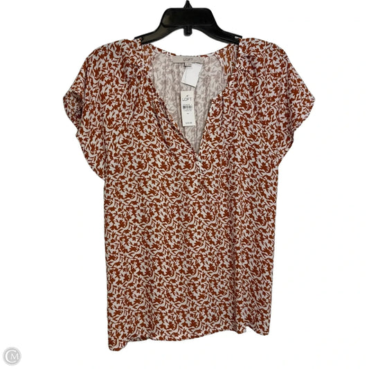 Top Sleeveless By Loft In Brown, Size: M
