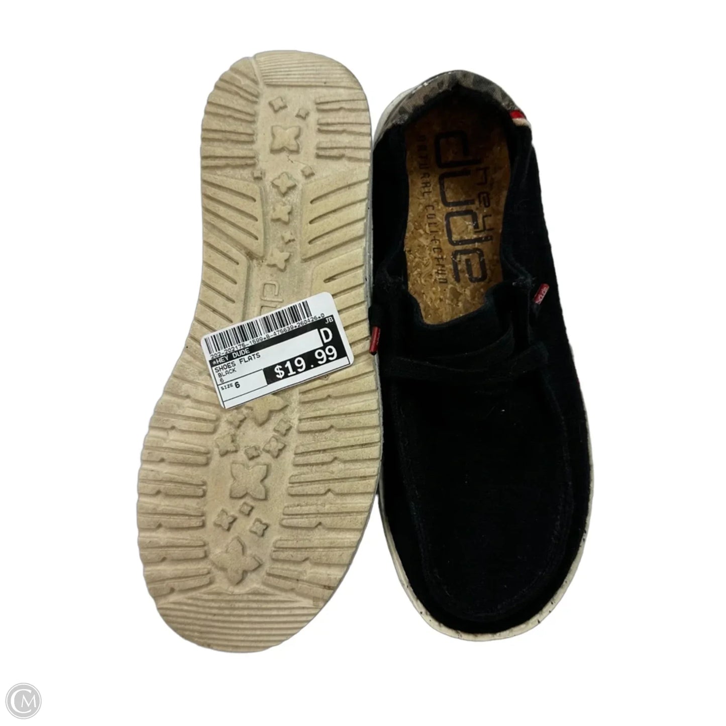Shoes Flats By Hey Dude In Black, Size: 6