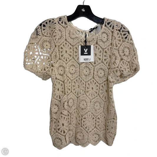 Sweater By Very J In Cream, Size: S