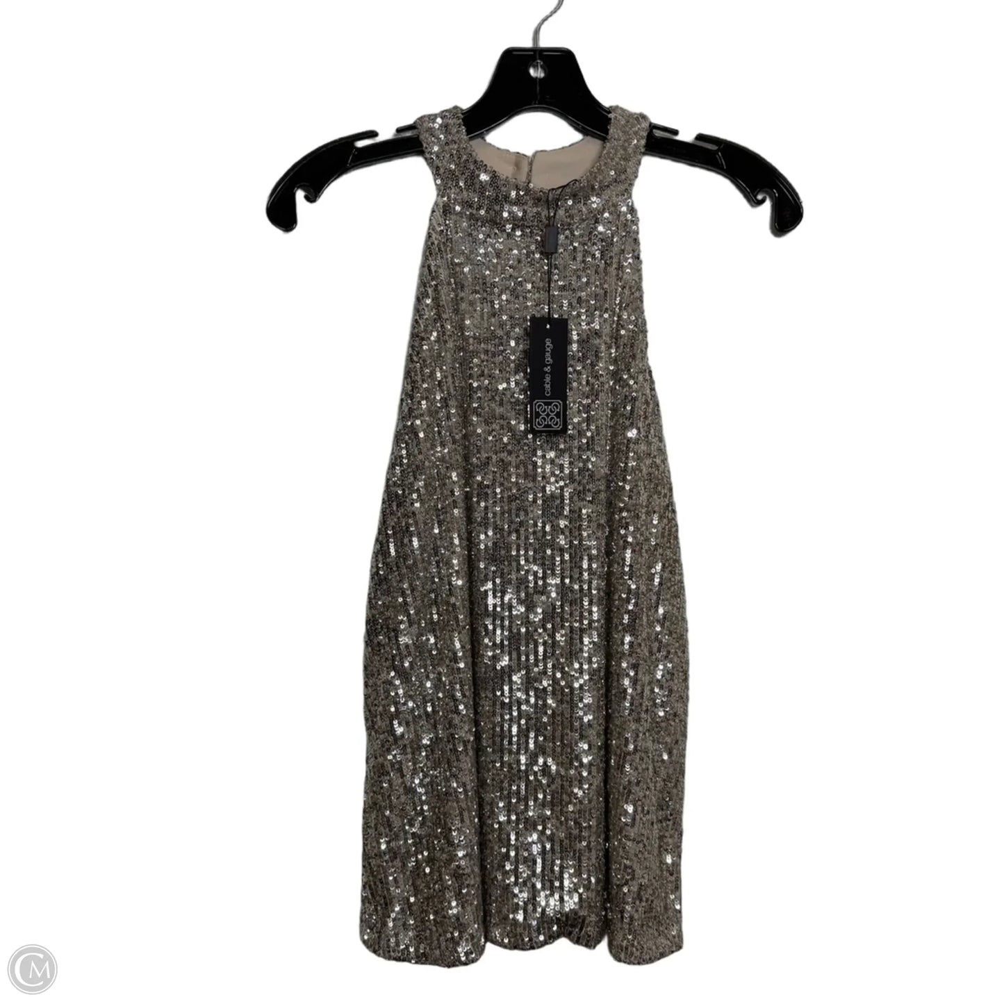 Top Sleeveless By Cable And Gauge In Silver, Size: M
