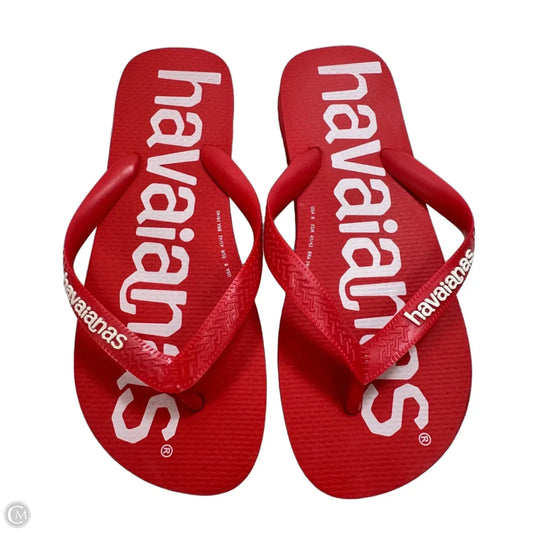 Sandals Flip Flops By Havaianas In Red, Size: 41/42