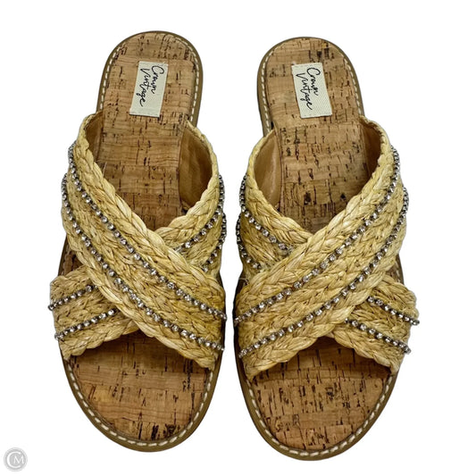 Sandals Flats By Crown Vintage In Beige, Size: 8