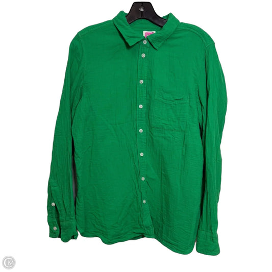 Top Long Sleeve By J. Crew In Green, Size: M