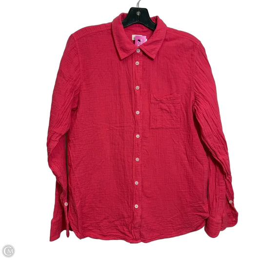 Top Long Sleeve By J. Crew In Pink, Size: M