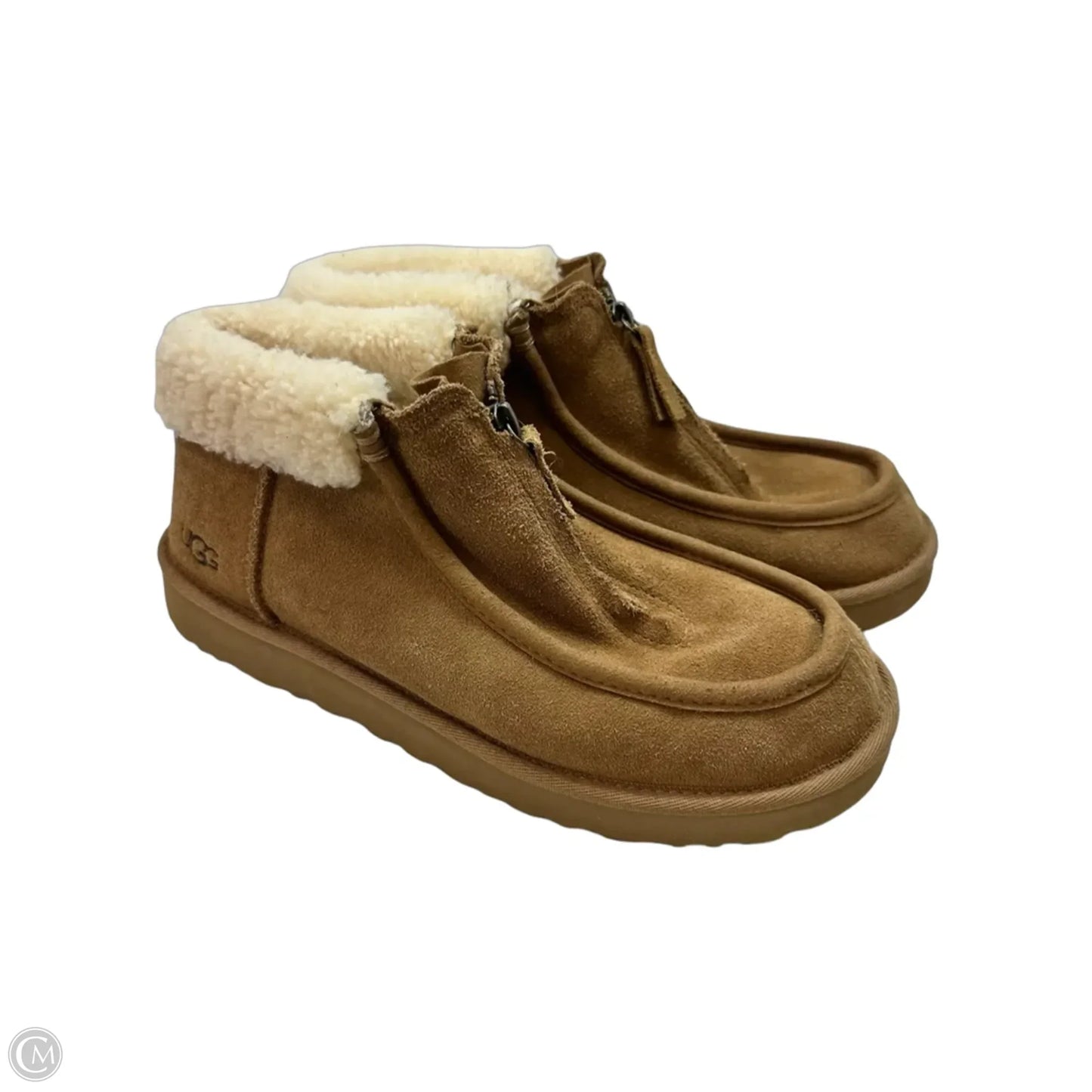 Boots Designer By Ugg In Brown, Size: 9