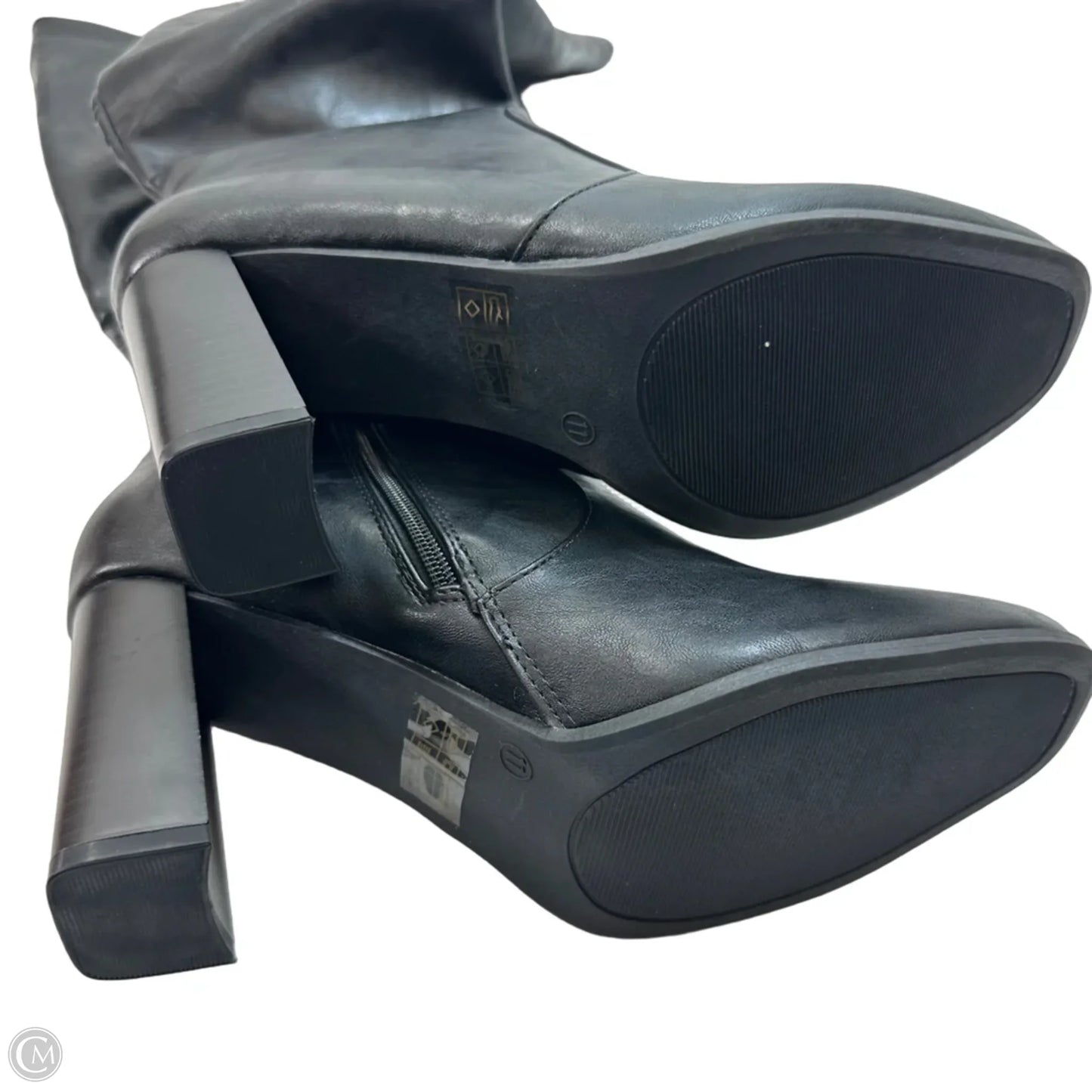 Boots Mid-calf Heels By Journee In Black, Size: 11