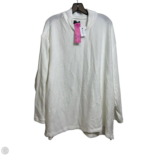 Top Long Sleeve By Lane Bryant In White, Size: 18