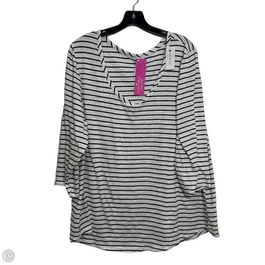 Top Long Sleeve By Lane Bryant In Black & White, Size: 22