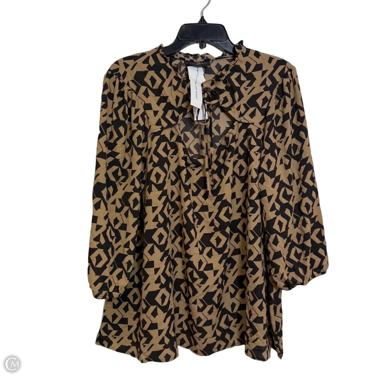 Top Long Sleeve By Lane Bryant In Geometric Pattern, Size: 20