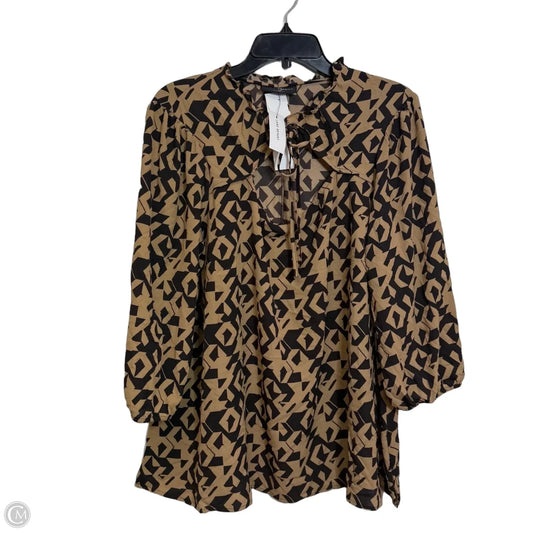 Top Long Sleeve By Lane Bryant In Geometric Pattern, Size: 20