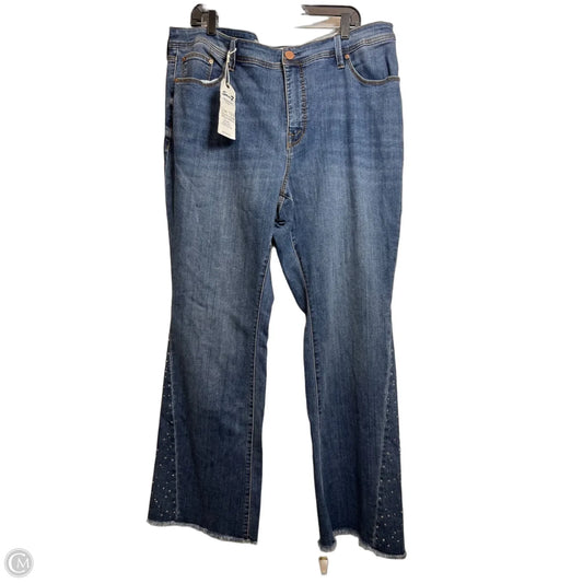 Jeans Boot Cut By Seven 7 In Blue Denim, Size: 20