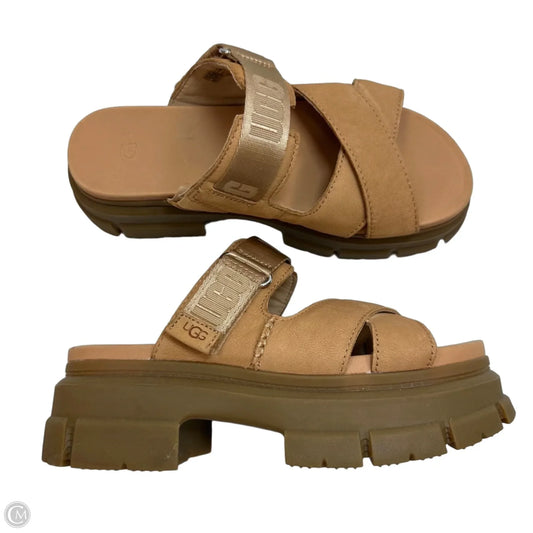 Sandals Designer By Ugg In Tan, Size: 8
