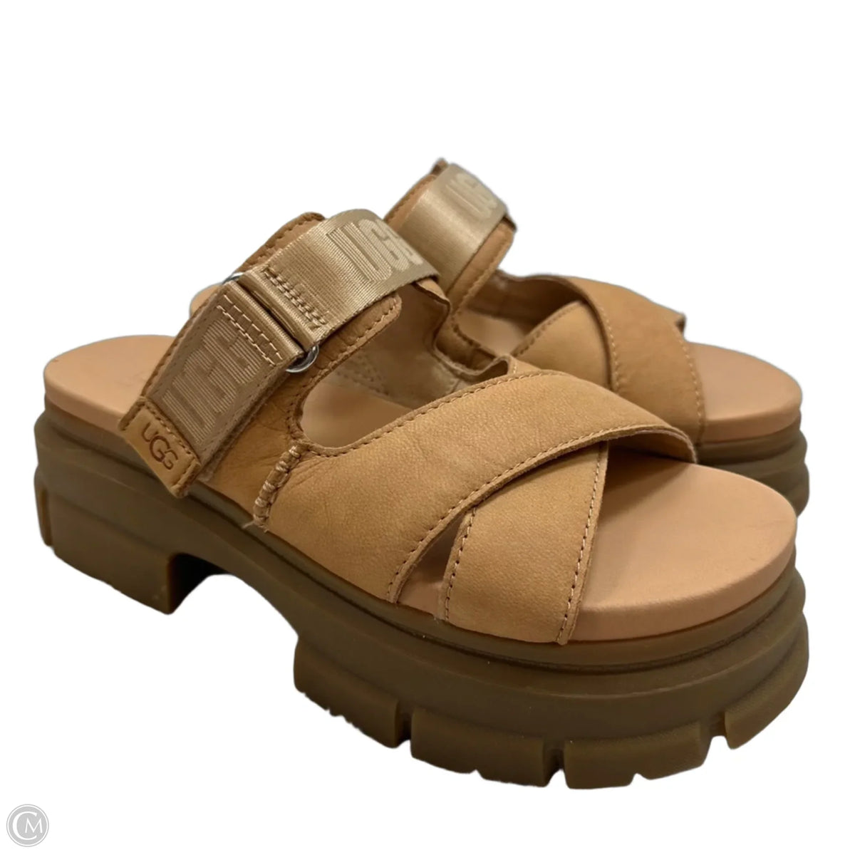 Sandals Designer By Ugg In Tan, Size: 8