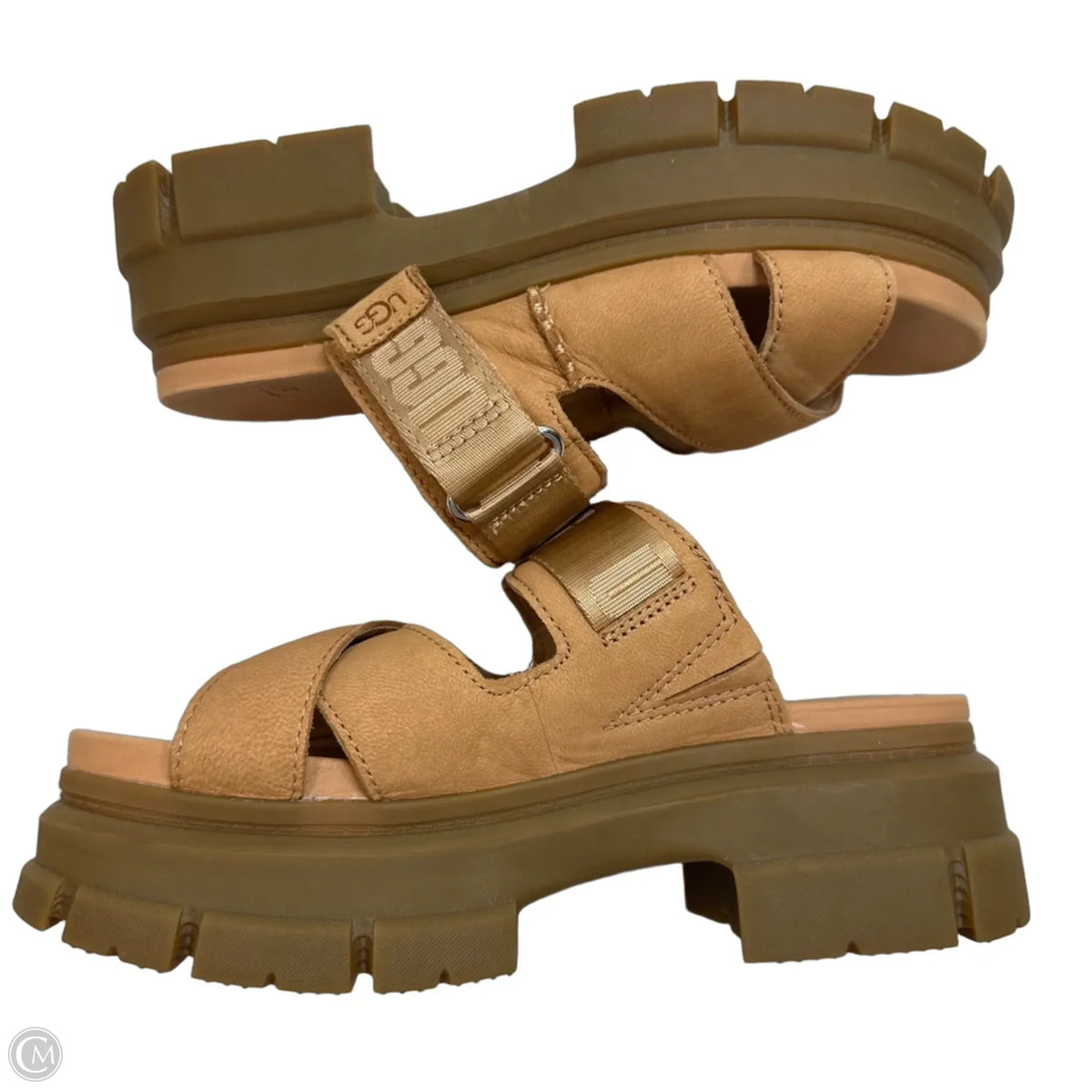 Sandals Designer By Ugg In Tan, Size: 8