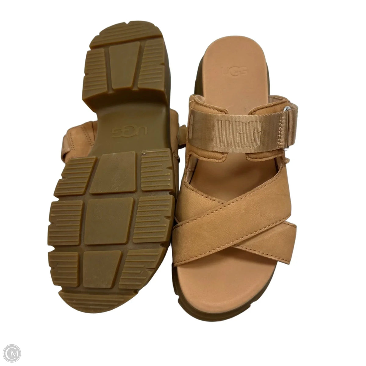 Sandals Designer By Ugg In Tan, Size: 8