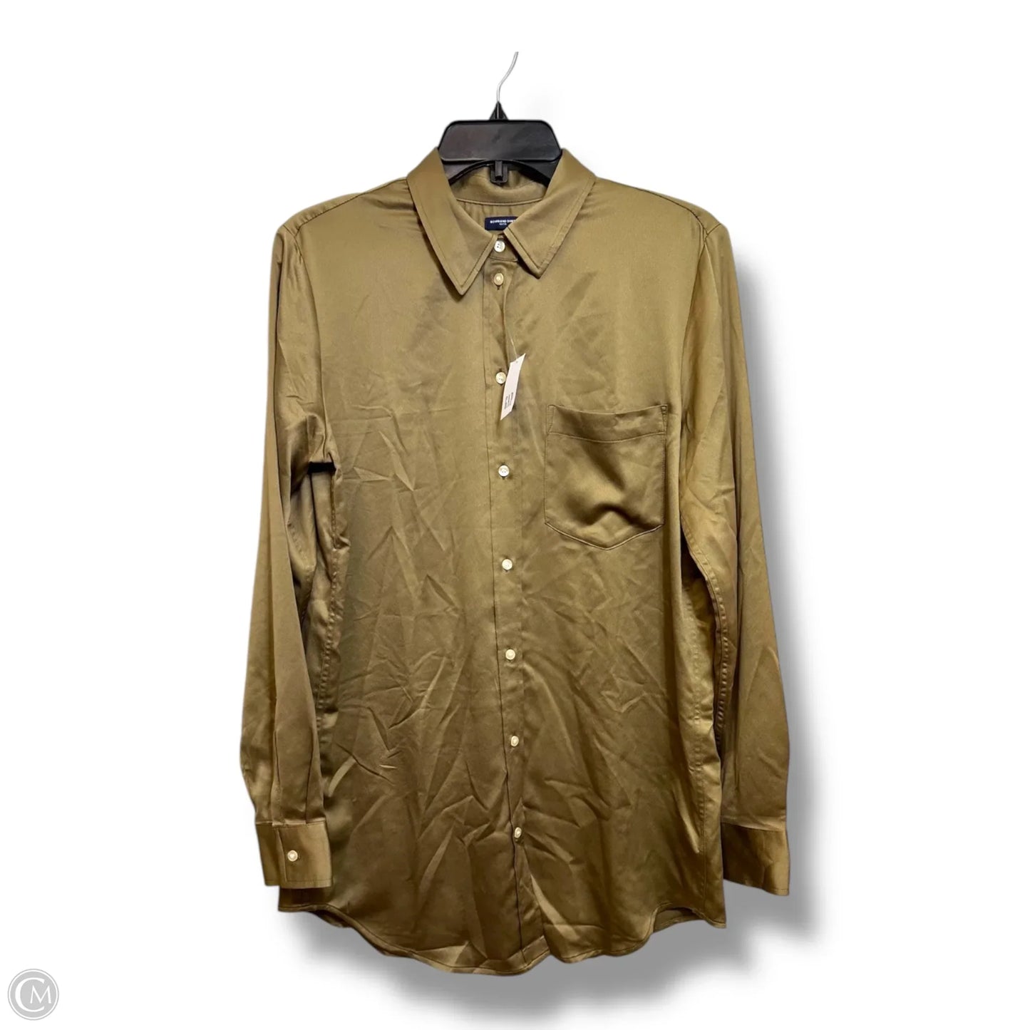 Top Long Sleeve Basic By Gap In Bronze, Size: S