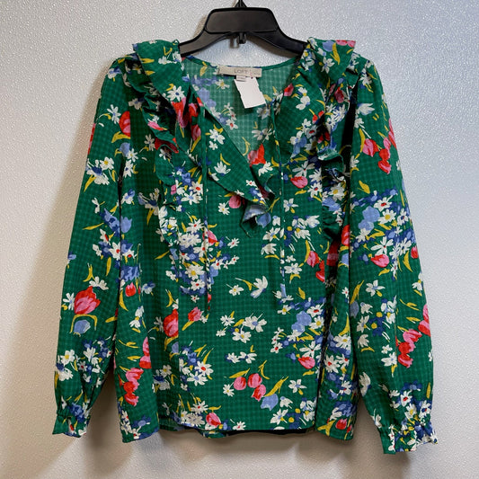 Top Long Sleeve By Loft In Green, Size: Xl