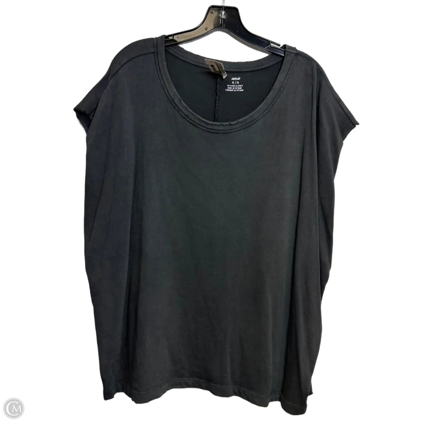 Top Short Sleeve By Aerie In Grey, Size: Xl