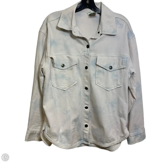 Jacket Shirt By Aerie In White, Size: L