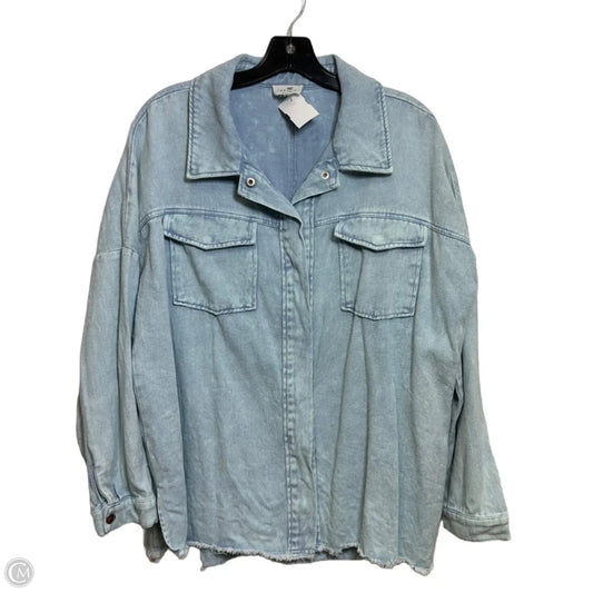 Top Long Sleeve By 143 Story In Blue Denim, Size: L