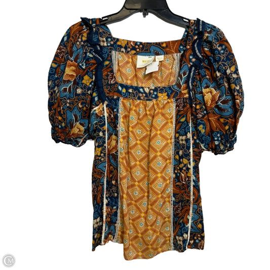 Top Short Sleeve By Maeve In Multi-colored, Size: M
