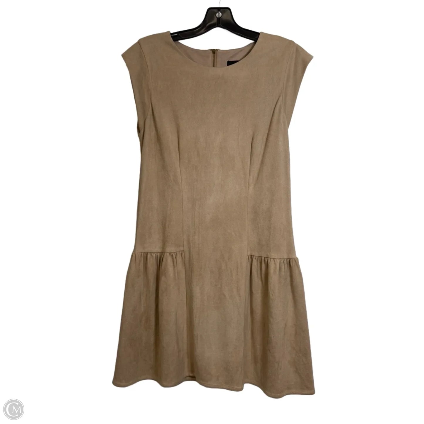 Dress Casual Midi By Greylin In Taupe, Size: S