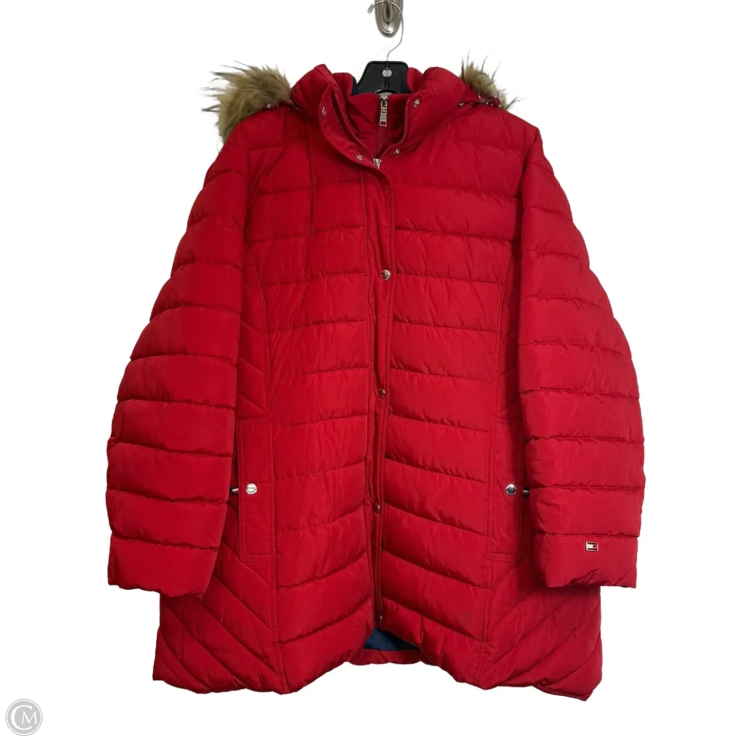 Coat Parka By Tommy Hilfiger In Red, Size: 3x