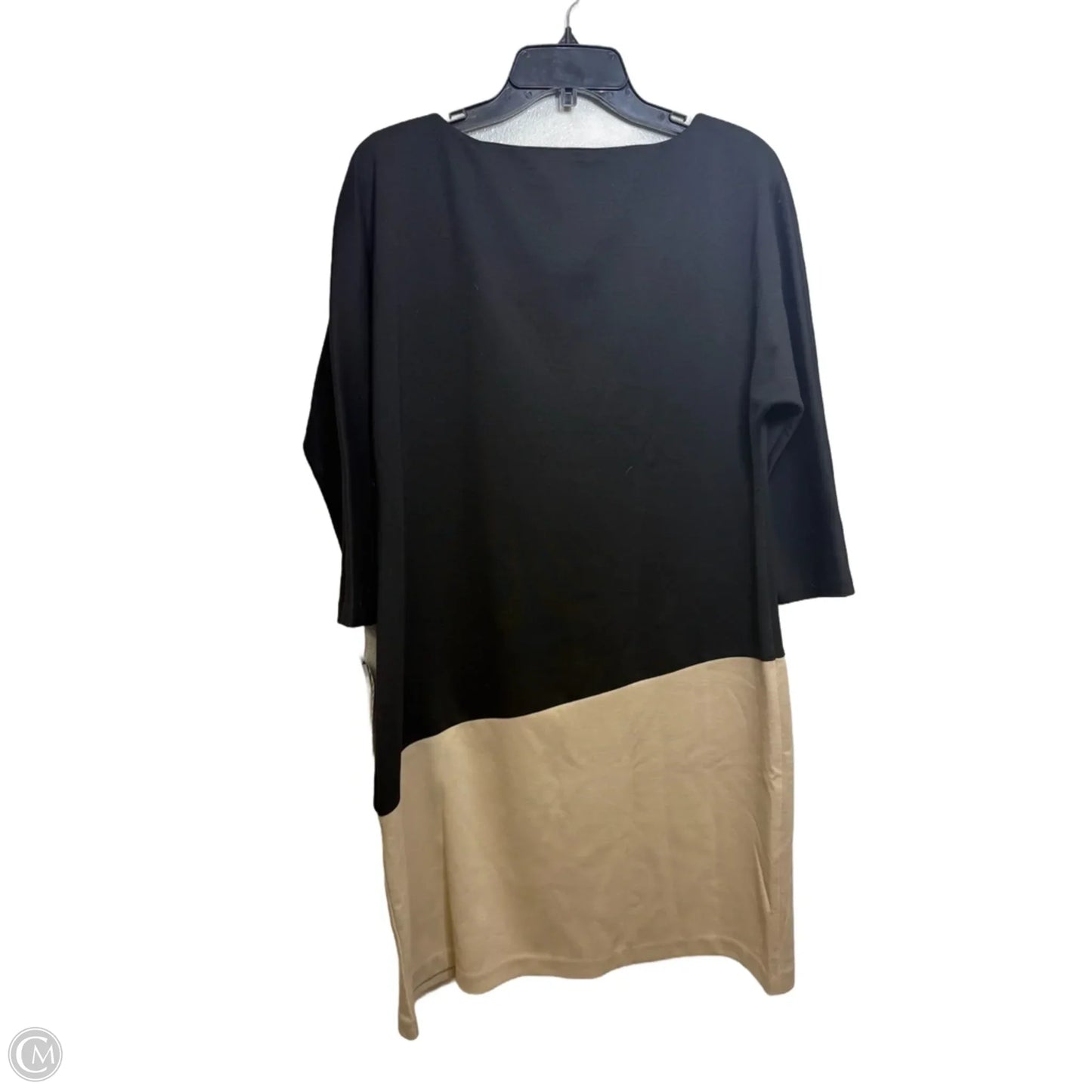 Dress Casual Midi By Dana Buchman In Black & Tan, Size: L
