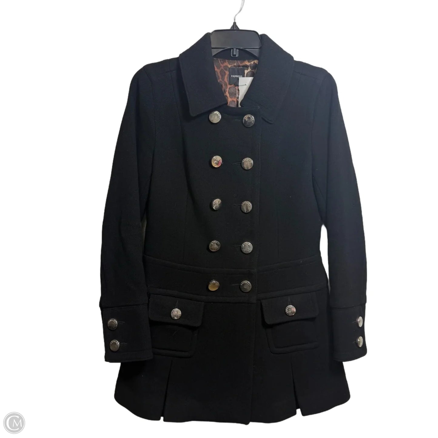 Coat Peacoat By Express In Black, Size: S
