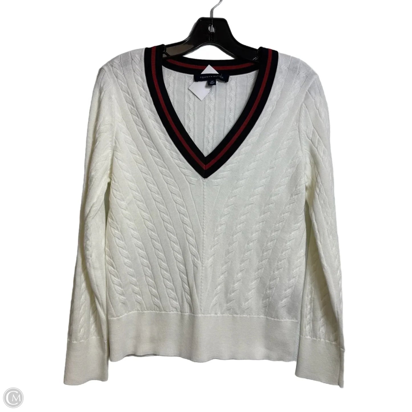 Sweater By Tommy Hilfiger In White, Size: S
