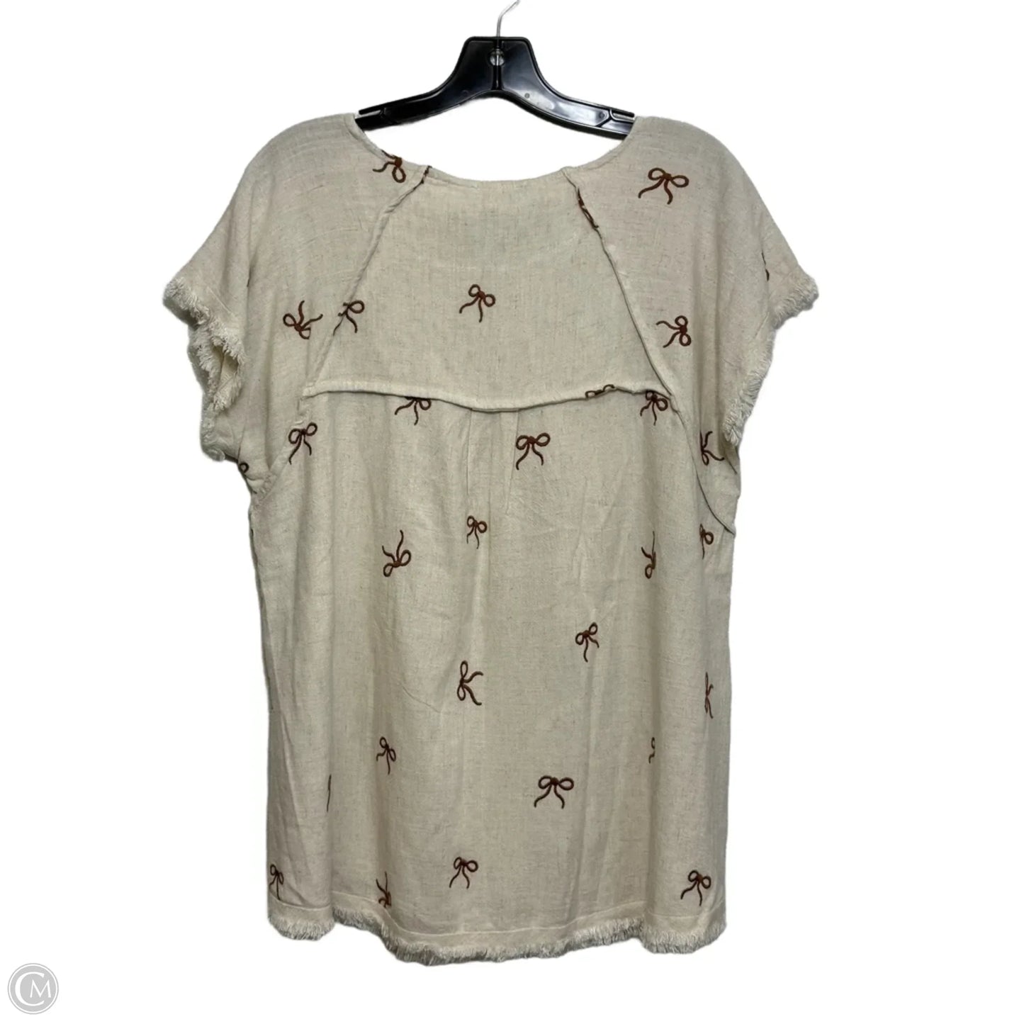 Top Short Sleeve By Umgee In Tan, Size: M