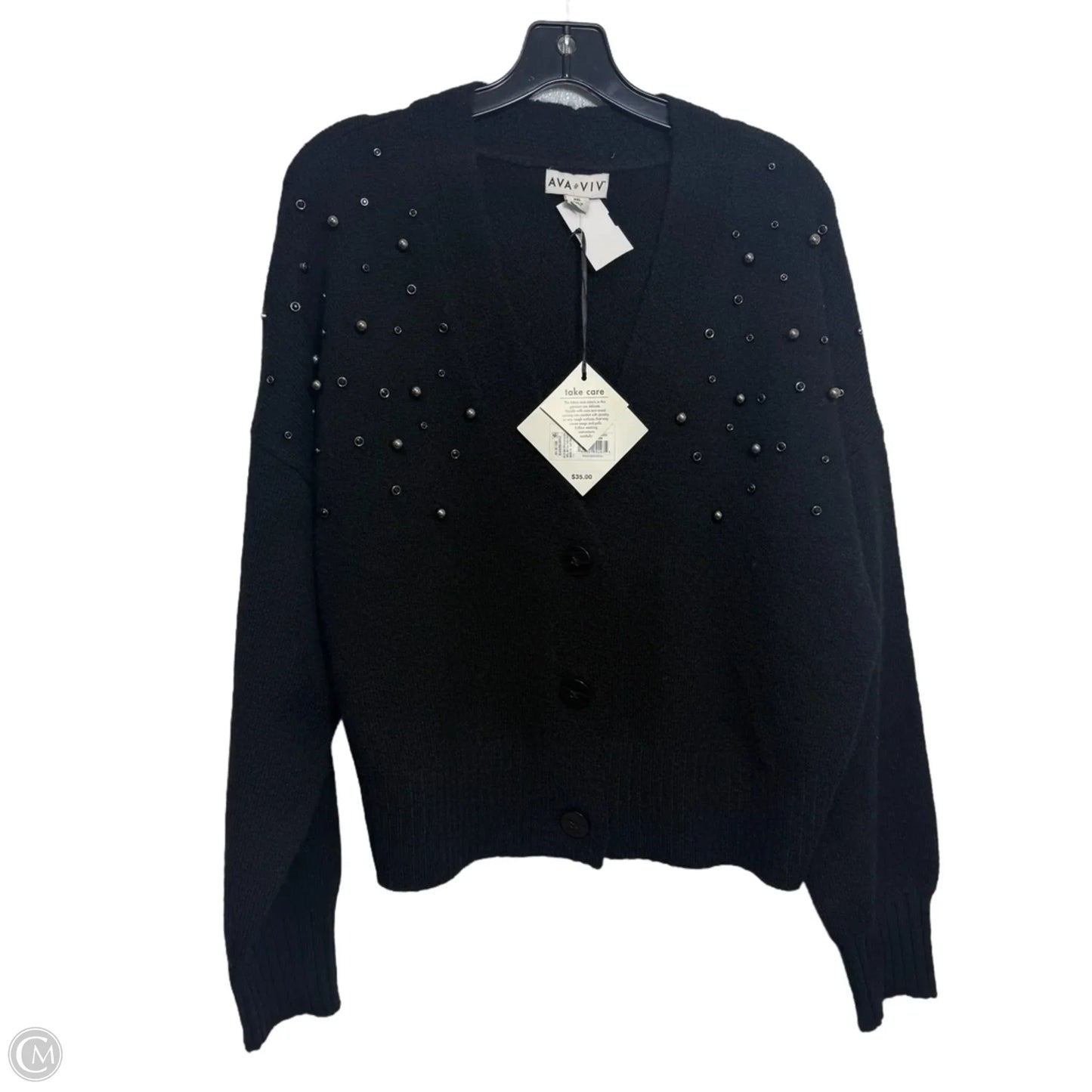 Cardigan By Ava & Viv In Black, Size: Xxl