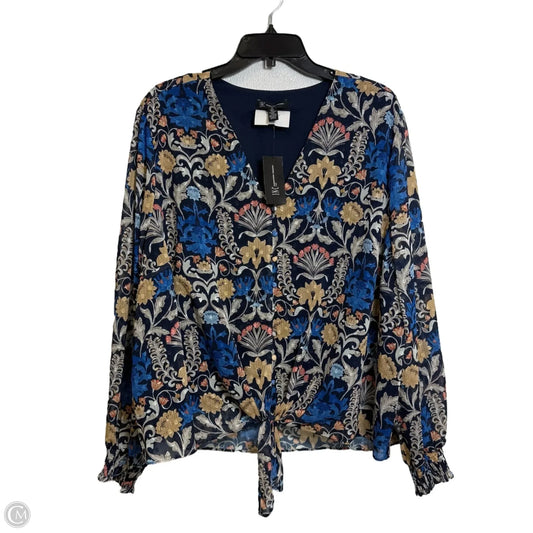 Top Long Sleeve By Inc In Multi-colored, Size: 3x