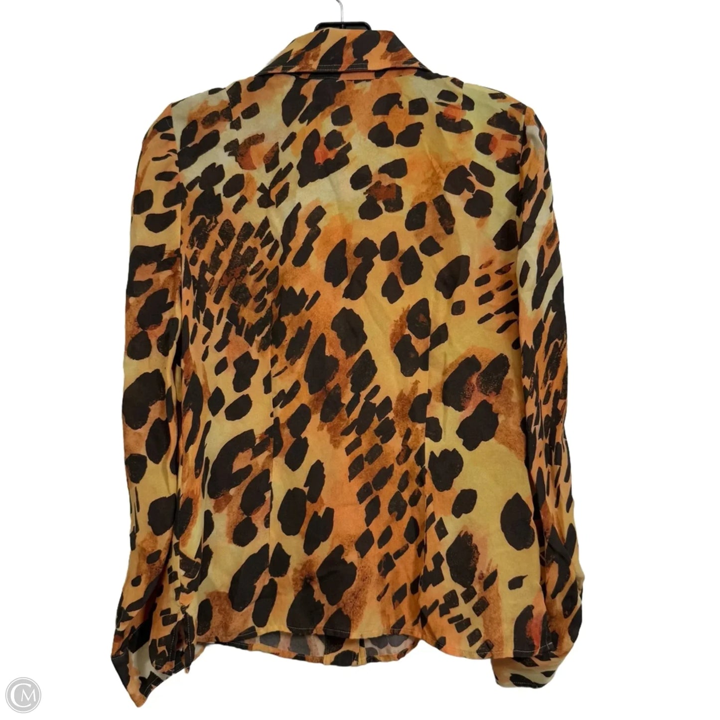 Top Long Sleeve By Carlisle In Animal Print, Size: M