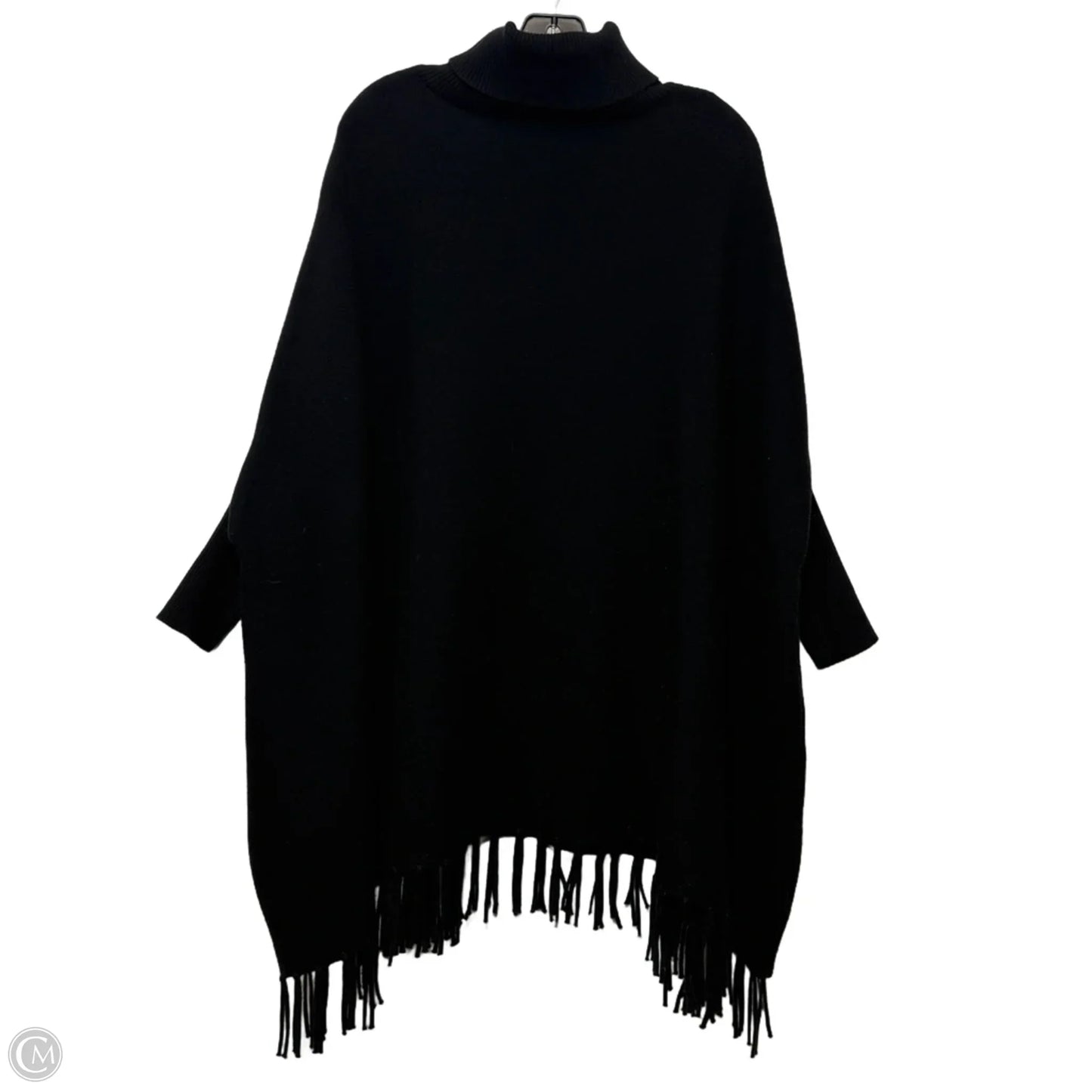 Poncho By Clothes Mentor In Black, Size: Osfm