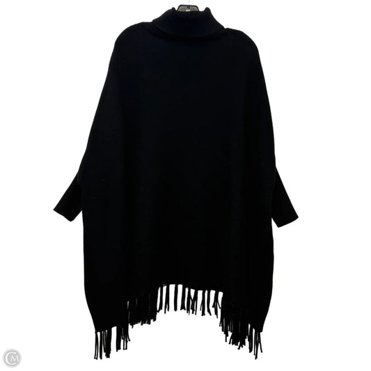 Poncho By Clothes Mentor In Black, Size: Osfm