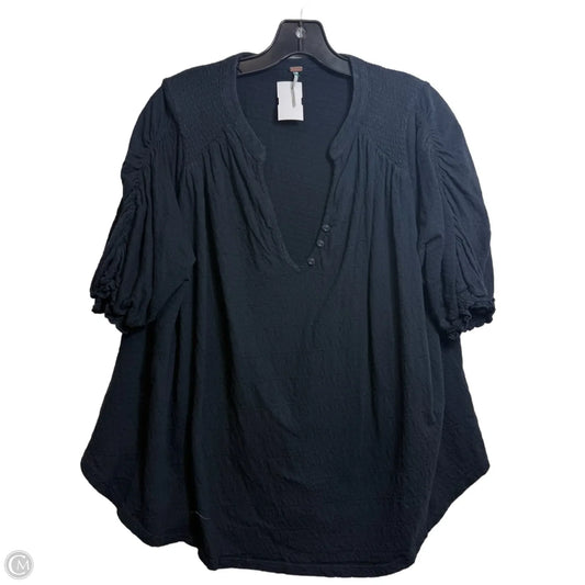 Top Short Sleeve By Free People In Black, Size: L