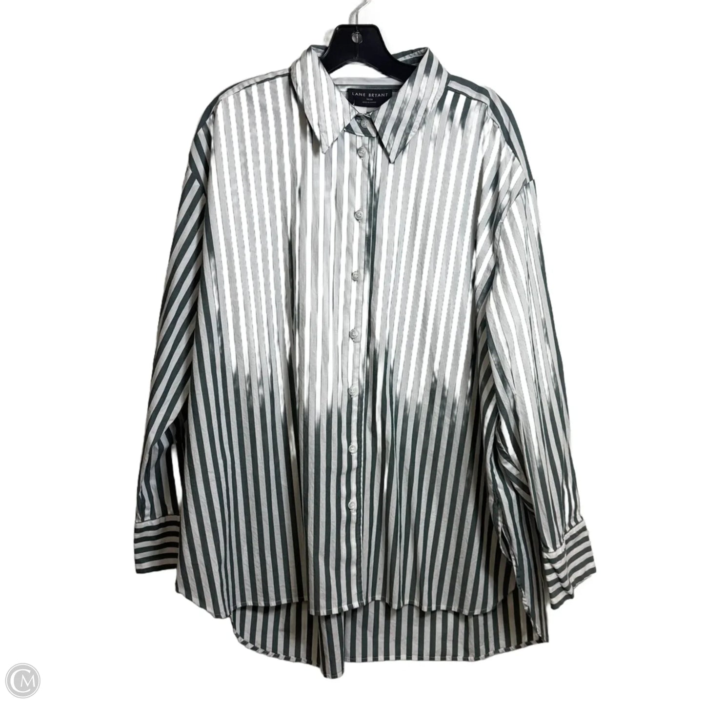Blouse Long Sleeve By Lane Bryant In Striped Pattern, Size: Xl