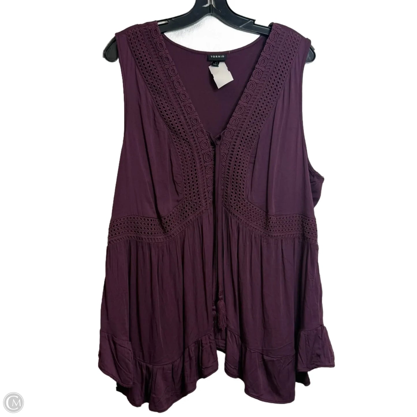 Top Sleeveless By Torrid In Purple, Size: L