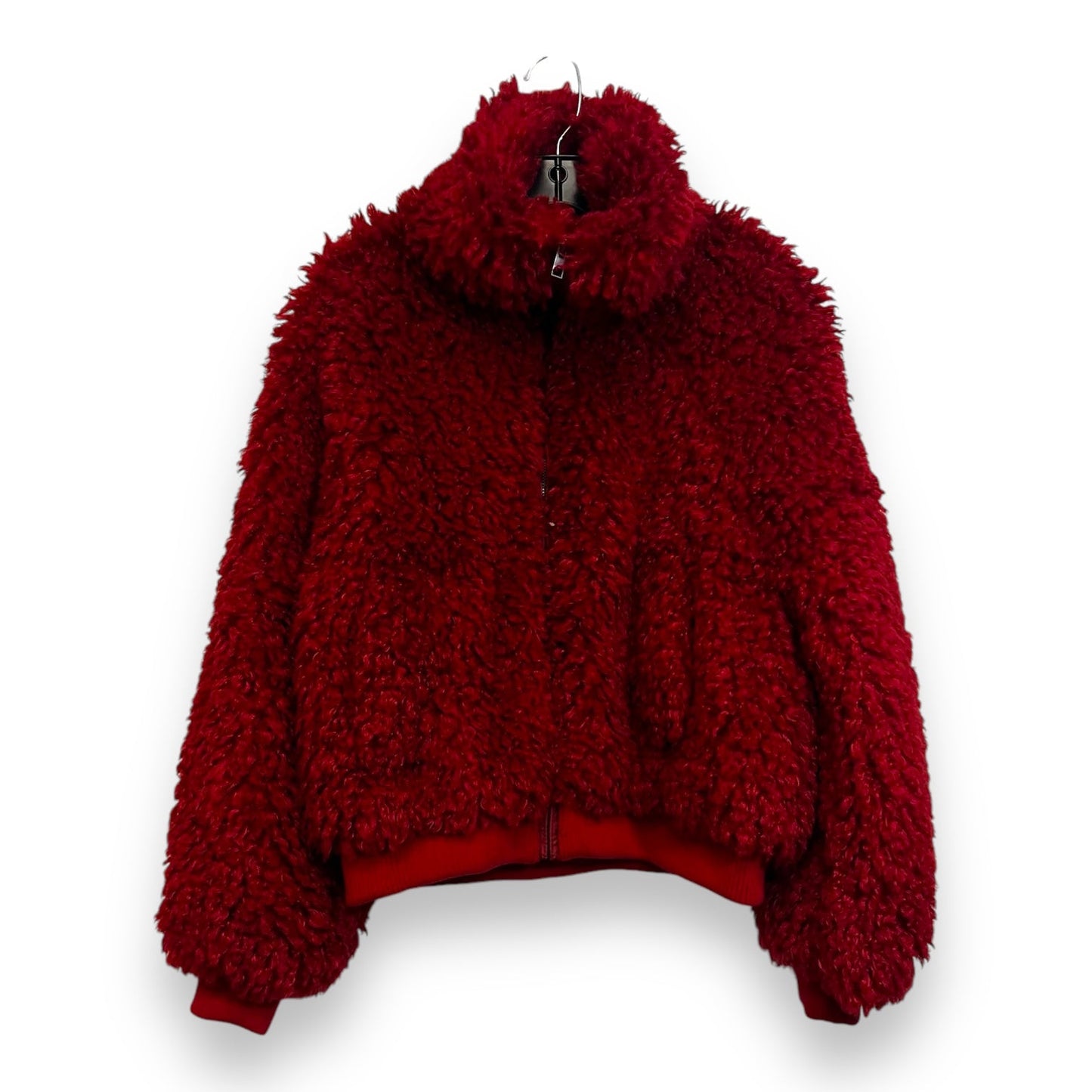 Coat Faux Fur & Sherpa By American Eagle In Red, Size: Xs