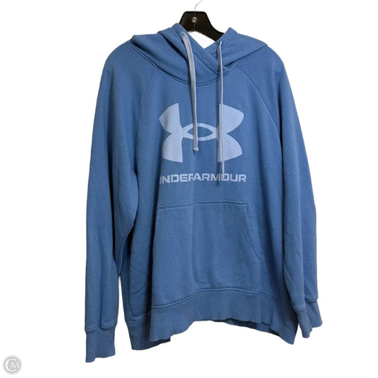 Sweatshirt Hoodie By Under Armour In Blue, Size: 2x