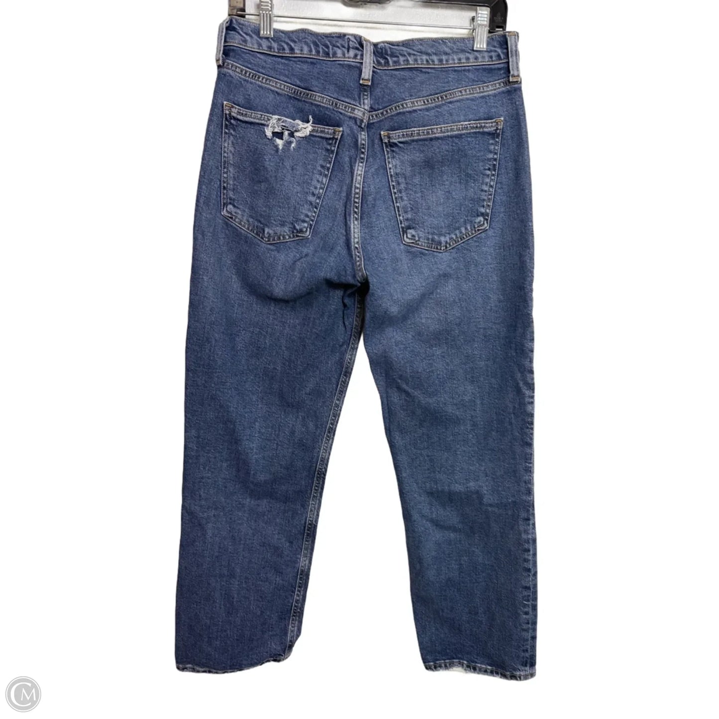 Jeans Cropped By Agolde In Blue Denim, Size: 4