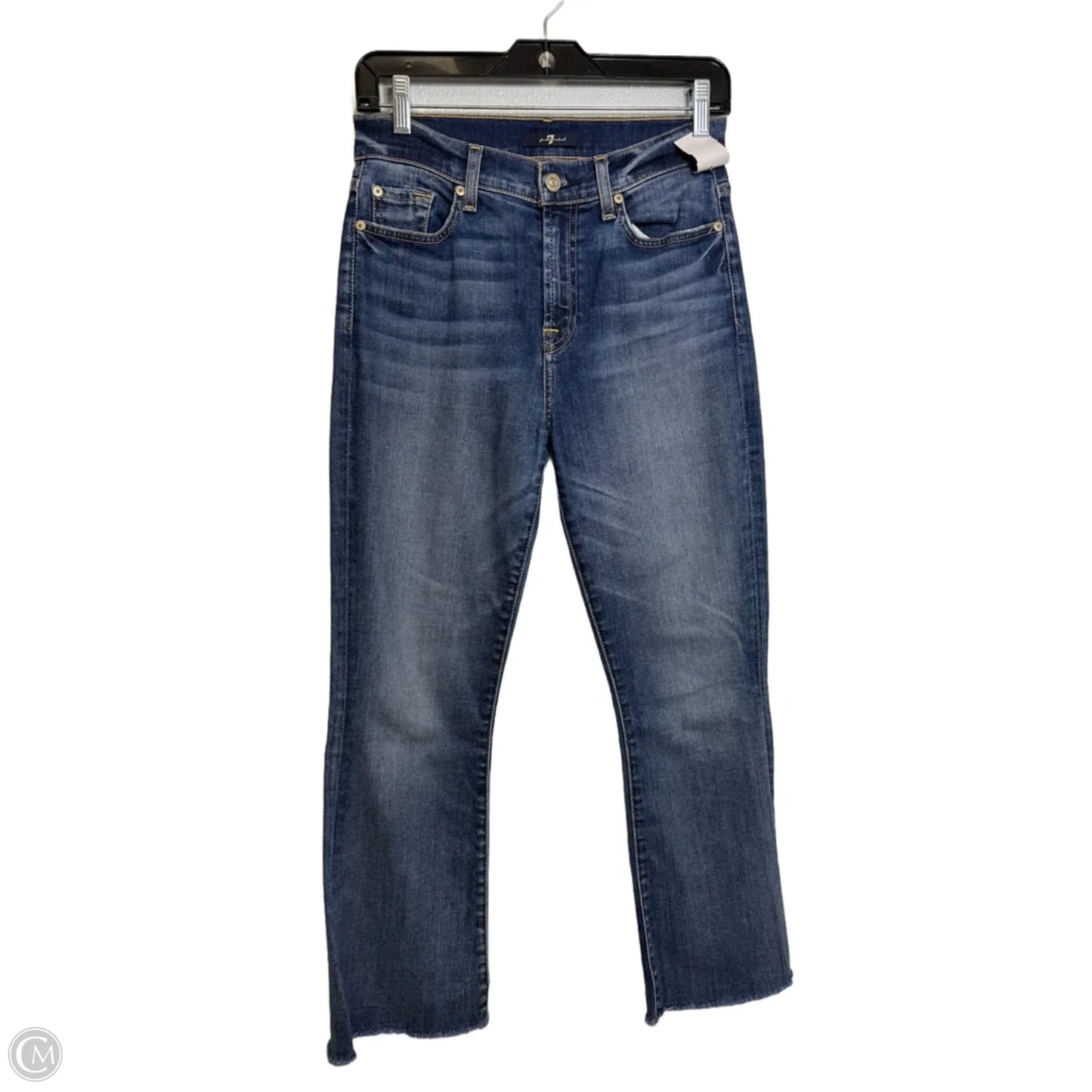 Jeans Flared By 7 For All Mankind In Blue Denim, Size: 4