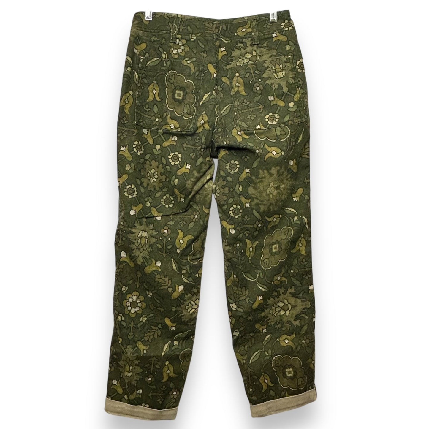 The Wanderer Jeans Cropped By Anthropologie In Floral Print, Size: 0