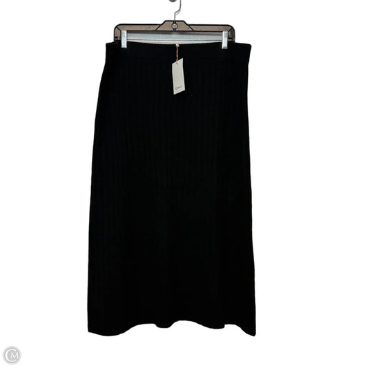 Skirt Midi By Quince In Black, Size: Xl