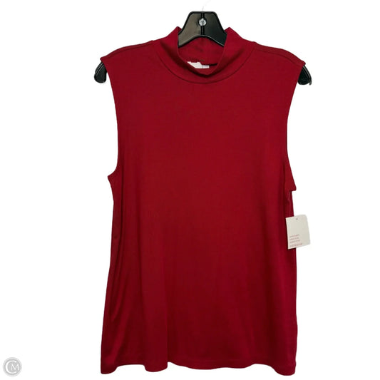 Top Sleeveless By Croft And Barrow In Red, Size: Xl
