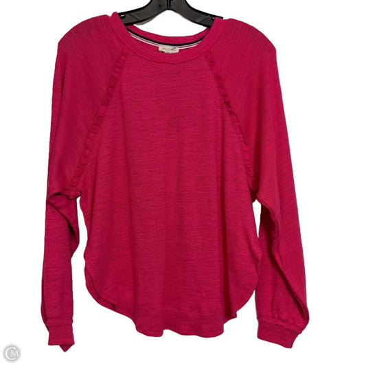 Top Long Sleeve By Pilcro In Pink, Size: Xxs
