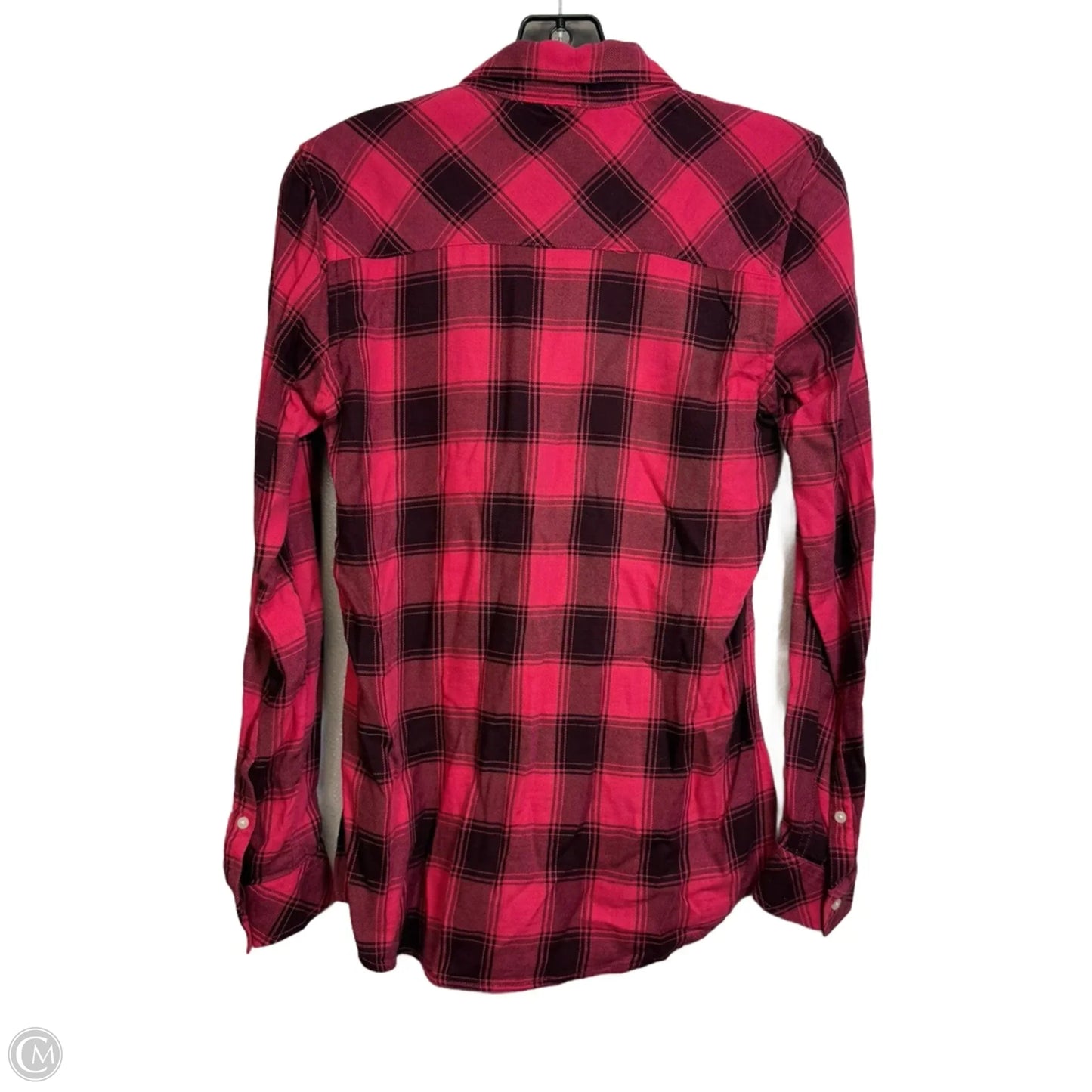 Top Long Sleeve By Gap In Plaid Pattern, Size: Xs