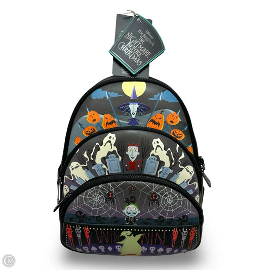 Loungefly Disney The Nightmare Before Christmas Glow Triple Pocket Mini Backpack By Loungefly, Size: Small